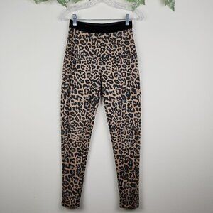 ZARA Size S Animal Print Elastic Waistband Pull-On High Rise Stretch Legging